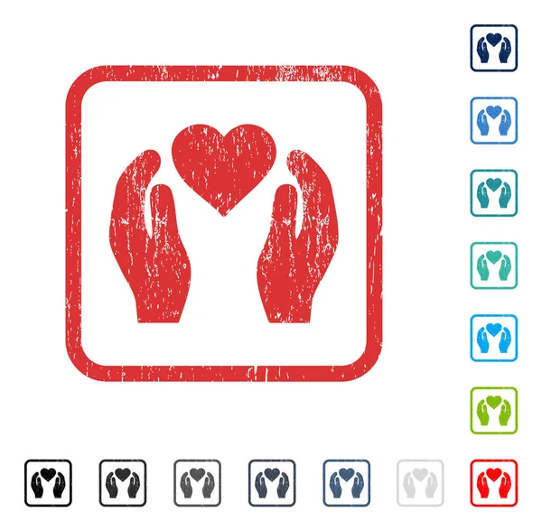 Aşk bakım el simgesi kauçuk filigran