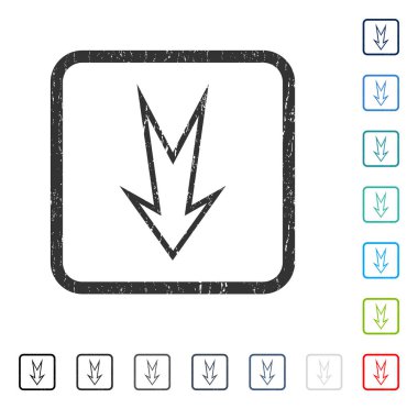 Simge kauçuk filigran aşağı ok