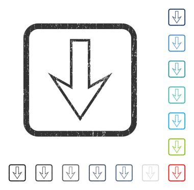 Simge kauçuk filigran aşağı ok