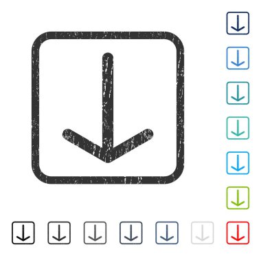 Simge kauçuk filigran aşağı ok