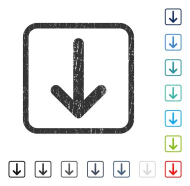 Simge kauçuk filigran aşağı ok