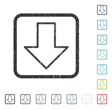 Simge kauçuk filigran aşağı ok