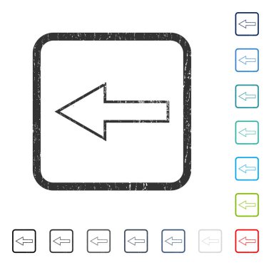 Ok sol simgesi kauçuk filigran