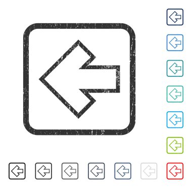 Ok sol simgesi kauçuk filigran