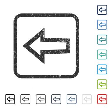 Ok sol simgesi kauçuk filigran