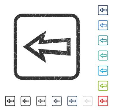 Ok sol simgesi kauçuk filigran