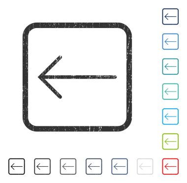 Ok sol simgesi kauçuk filigran