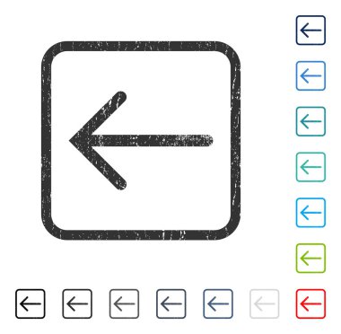 Ok sol simgesi kauçuk filigran