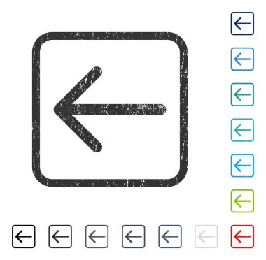 Ok sol simgesi kauçuk filigran