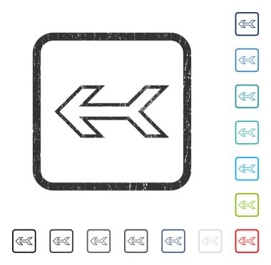 Ok sol simgesi kauçuk filigran