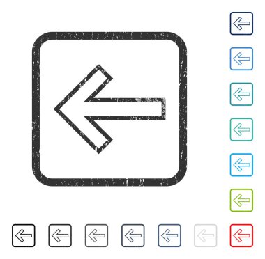 Ok sol simgesi kauçuk filigran