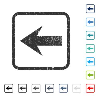 Ok sol simgesi kauçuk filigran