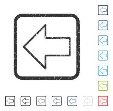 Ok sol simgesi kauçuk filigran