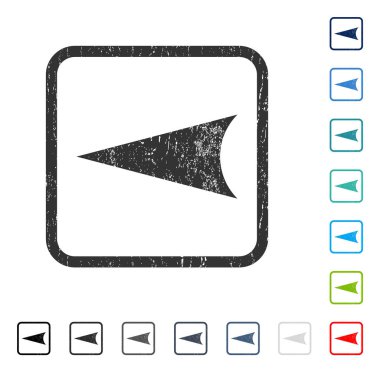 Ok ucu sol simgesi kauçuk filigran