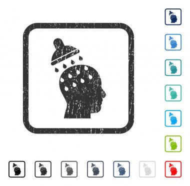 Beyin yıkama simgesi kauçuk filigran