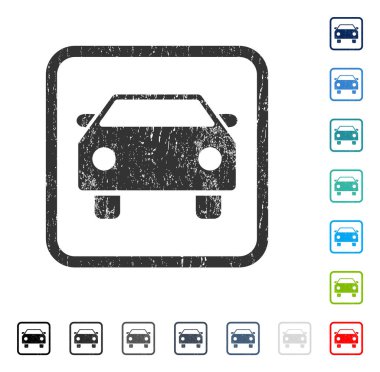 Araba simgesi kauçuk filigran