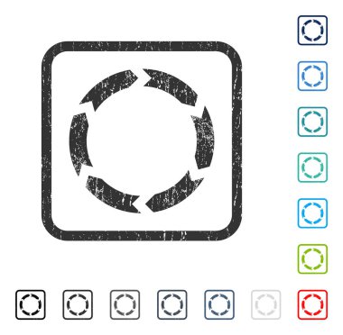 Dolaşım simgesi kauçuk filigran