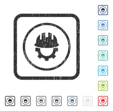 Geliştirme işçisi simgesi kauçuk filigran