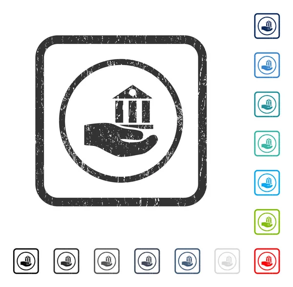 Banka hizmet simgesi kauçuk filigran