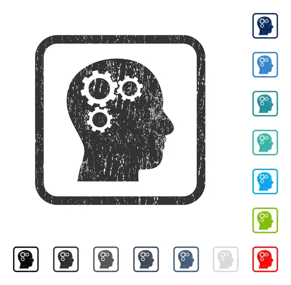 Beyin Gears simgesi kauçuk filigran