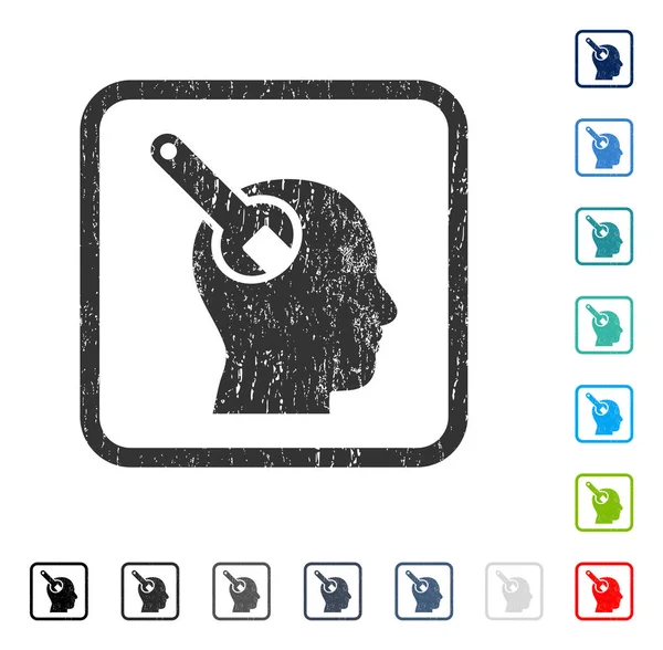 Beyin aracı simgesini kauçuk filigran