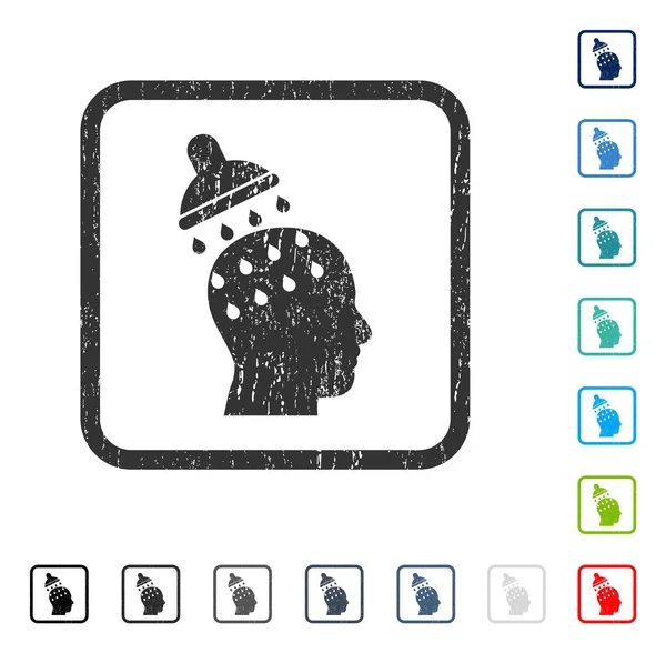 Beyin yıkama simgesi kauçuk filigran