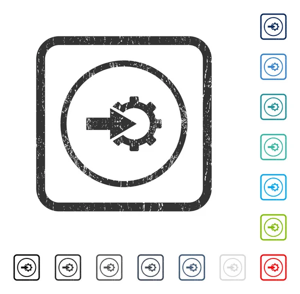 Cog 統合アイコン ゴム透かし — ストックベクタ