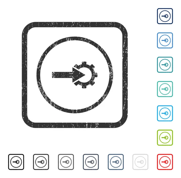 Cog 統合アイコン ゴム透かし — ストックベクタ