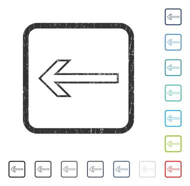 Ok sol simgesi kauçuk filigran