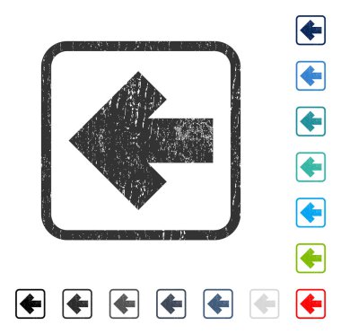 Ok sol simgesi kauçuk filigran