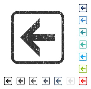 Ok sol simgesi kauçuk filigran