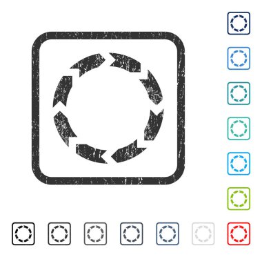 Dolaşım simgesi kauçuk filigran