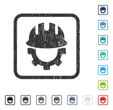 Geliştirme işçisi simgesi kauçuk filigran