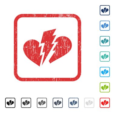 Kırık kalp simgesi kauçuk filigran