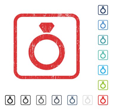 Elmas yüzük simgesi kauçuk filigran