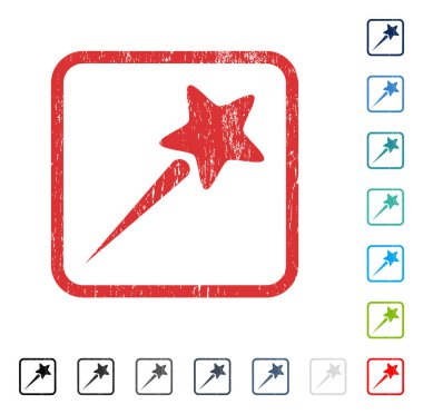 Uçan yıldız simgesi kauçuk filigran