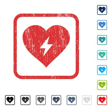 Kalp güç simgesi kauçuk filigran