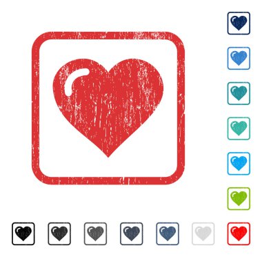 Aşk kalp simgesi kauçuk filigran