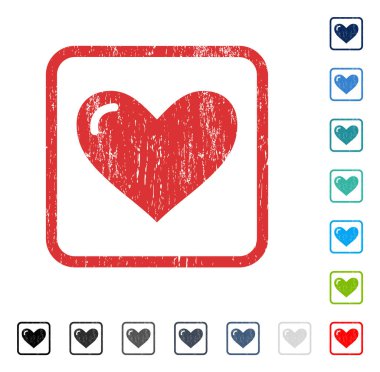 Aşk kalp simgesi kauçuk filigran