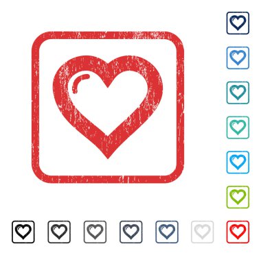 Aşk kalp simgesi kauçuk filigran