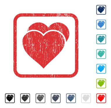 Aşk kalp simgesi kauçuk filigran