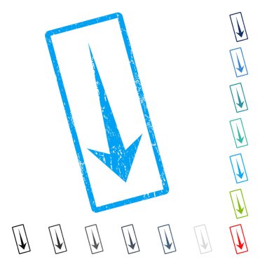 Simge kauçuk filigran aşağı ok