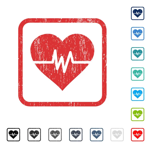 Kalp nabız simgesi kauçuk filigran