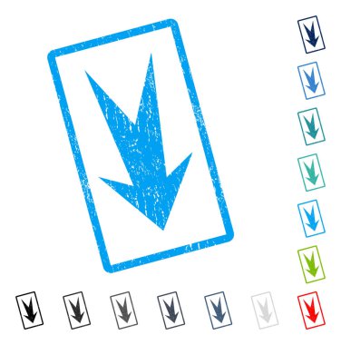 Simge kauçuk filigran aşağı ok