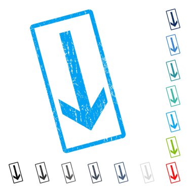 Simge kauçuk filigran aşağı ok