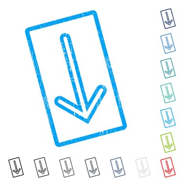 Simge kauçuk filigran aşağı ok