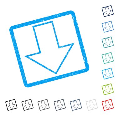 Simge kauçuk filigran aşağı ok