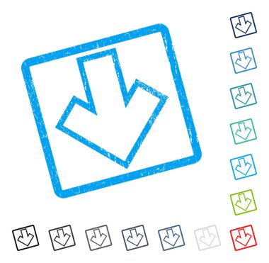 Simge kauçuk filigran aşağı ok