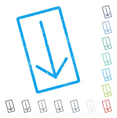 Simge kauçuk filigran aşağı ok