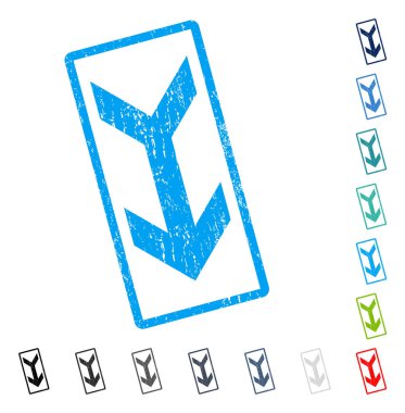 Simge kauçuk filigran aşağı ok